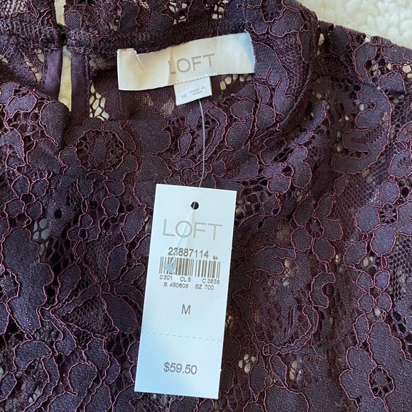 NWT - Loft- Bell sleeve lacy blouse - Picture 8 of 8